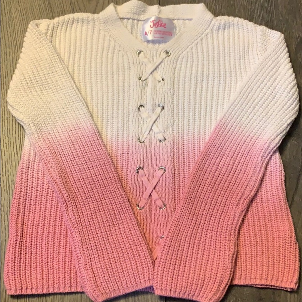 Girls Two Toned Sweater